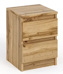 Szafka nocna mała 30x30x40, 2 szuflady komoda stolik nocny Dąb Wotan
