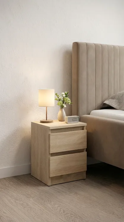 szafka nocna dąb sonoma aranżacja