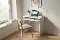 Małe biurko na komputer laptop Rio Białe