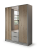NELLY 3D szary - artisan z odbiciem w lustrze