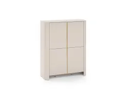 Komoda do salonu sypialni Barivo 103 cm Kaszmir – nowoczesna zaokrąglona komoda K103