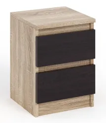 Szafka nocna mała 2 szuflady 30x30x40 komoda stolik nocny Dąb Sonoma Kasztan Wenge