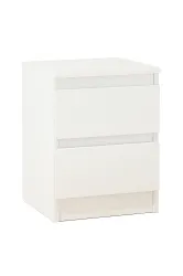 Szafka nocna mała 30x30x40, 2 szuflady komoda stolik nocny Biały