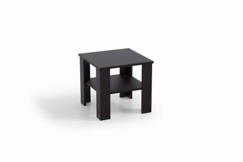 Stolik kawowy z półką 55x55 cm kasztan wenge do salonu